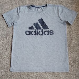 Adidas Grey Navy Logo T-shirt
